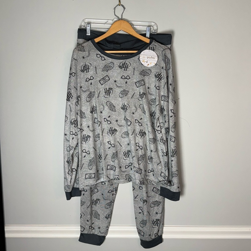New Harry Potter Gray Pajamas Lounge Set XL